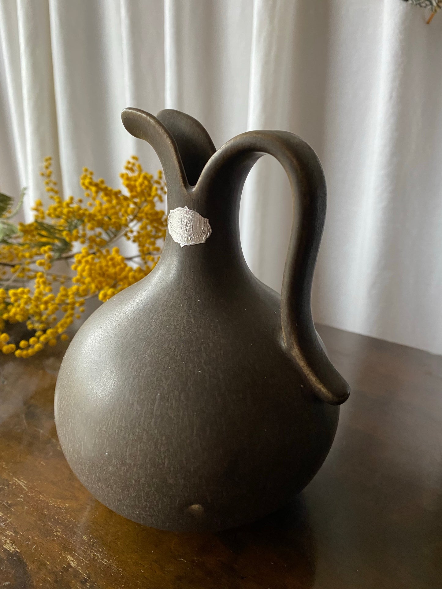 Kanna i finaste form i brun keramik - GEFLE