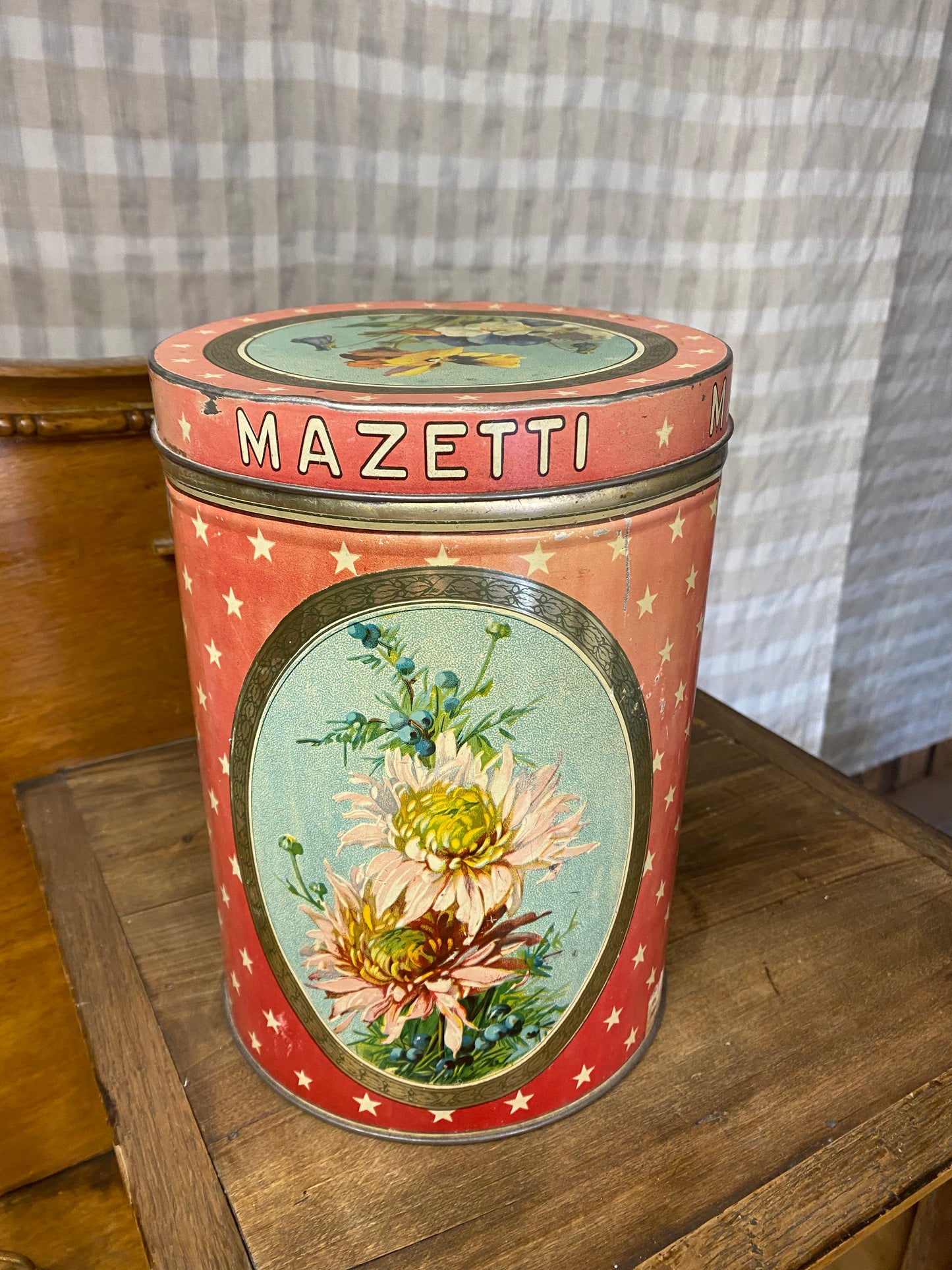 Mazetti plåtburk - blommor