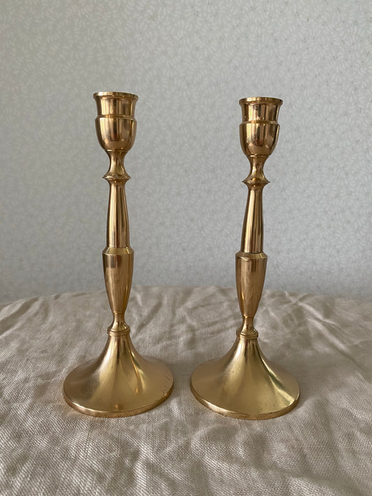 2st mässingsljusstakar