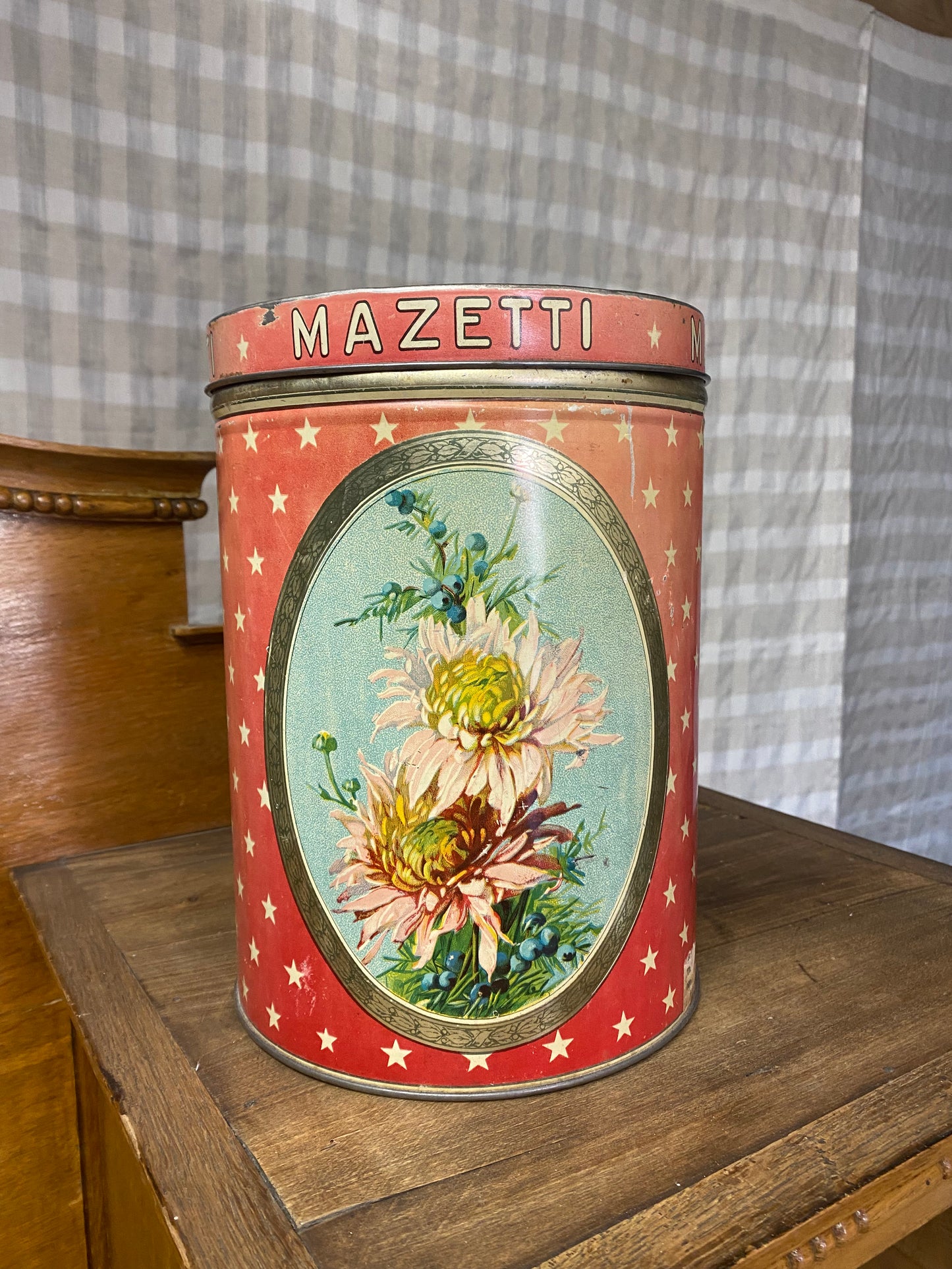 Mazetti plåtburk - blommor