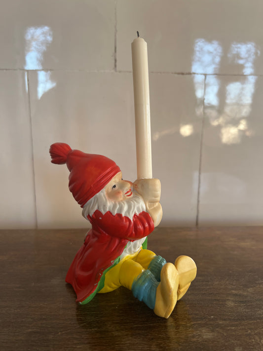 Tomte med ljushållare