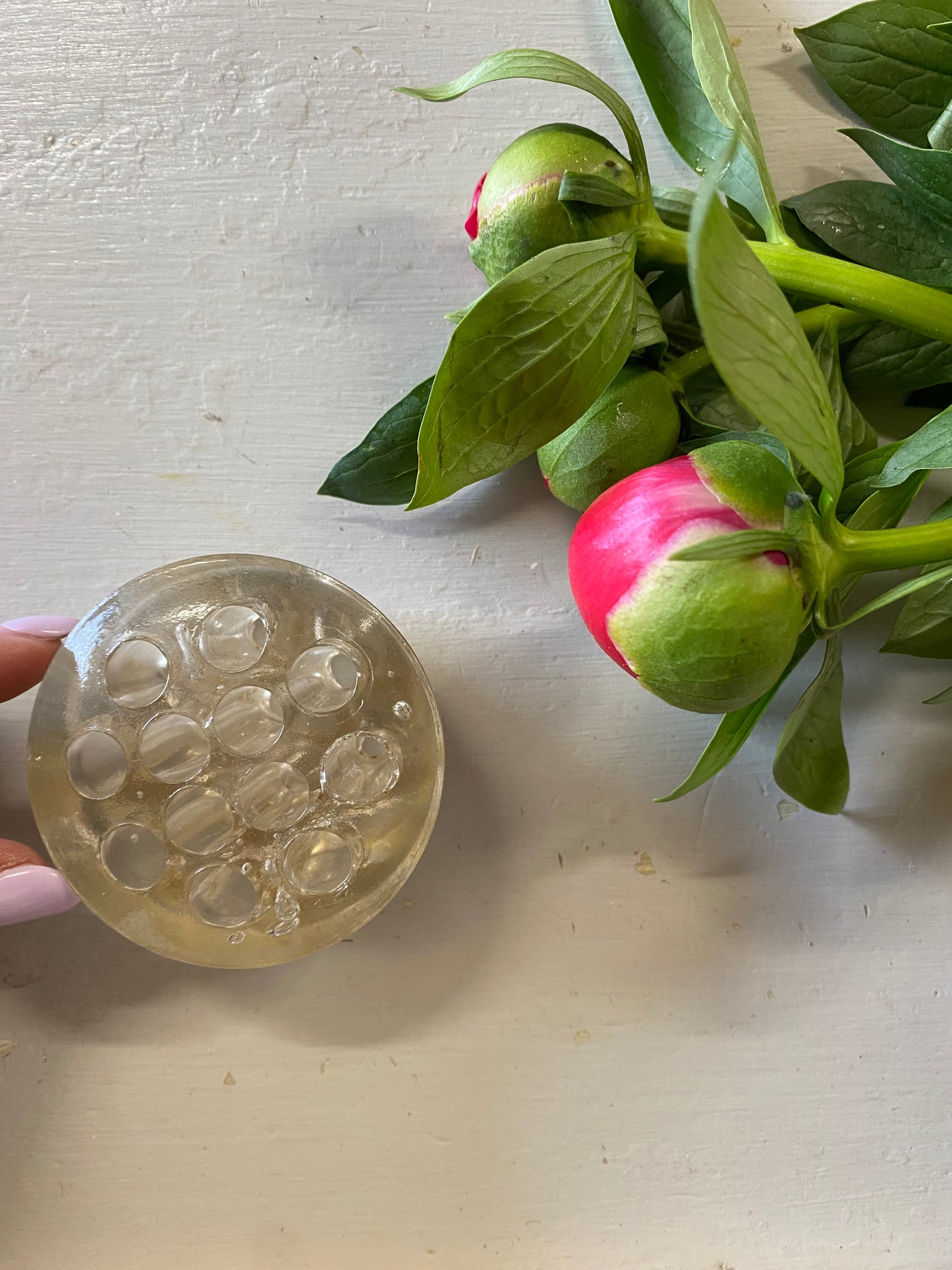 Blomsterfakir i klarglas - Ikebana 12 hål