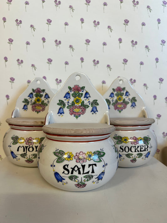 Väggskål med lock - Salt