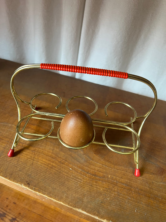 Äggställ i mässing, retro