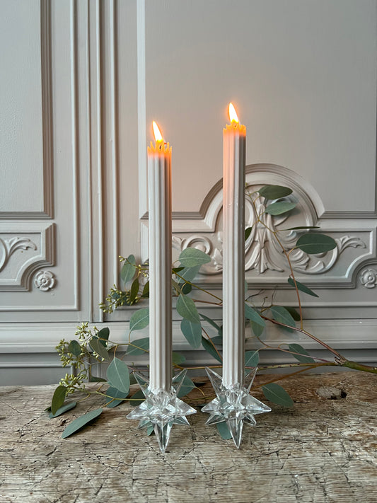 2st ljusstakar 3D-stjärna i klarglas