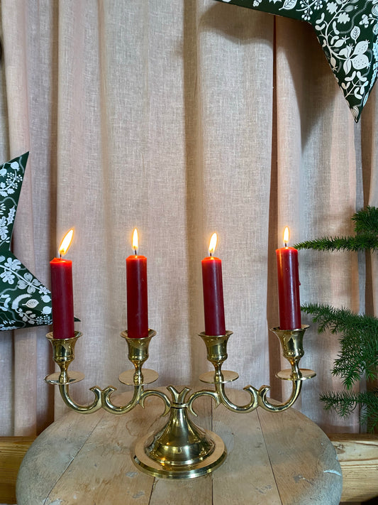 Adventsljusstake i mässing