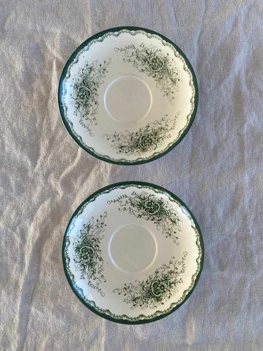 2st kaffekoppsfat - Grön Anna