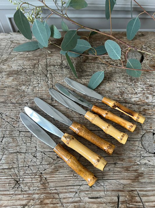 6 st bambuknivar till plock