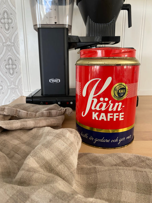 Plåtburk - Kärnkaffe röd