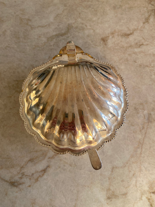 Snäckskål med lock OCH tillhörande spatel