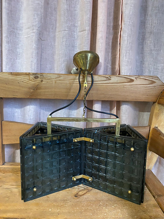 Taklampa i glas Mac Hegerup 1900-tal