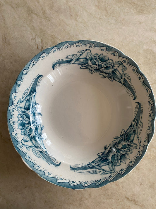 Blåvit djup tallrik - BRITTA Gefle