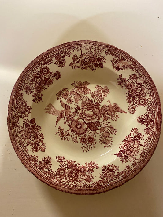 Röd Fasan ~ djup tallrik Old Gustafsberg