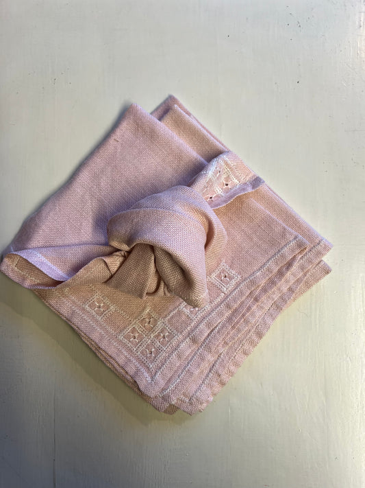 4st tygservetter ljusrosa