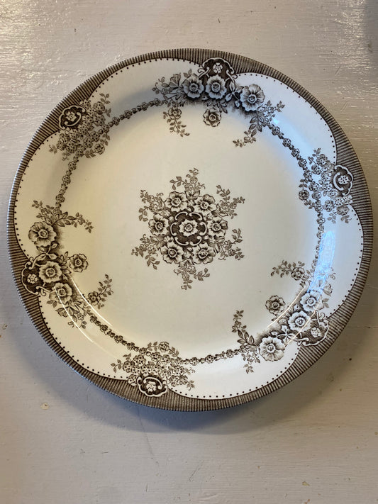 Brun/vit tallrik - RÖRSTRAND ULRIKA