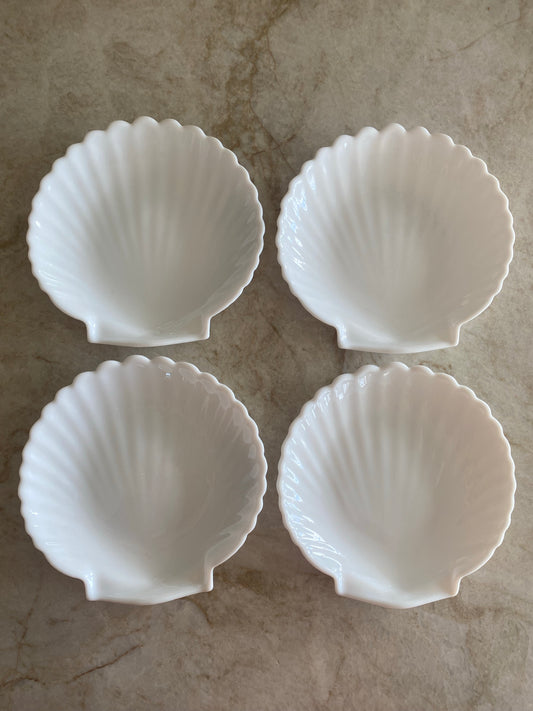 4st snäckfat i vitt porslin 🐚