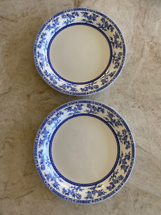 2st blåvita tallrikar - ORIENT RÖRSTRAND