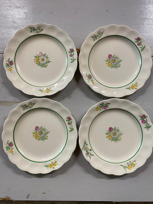 4st tallrikar flintporslin - MAJ Gustavsberg
