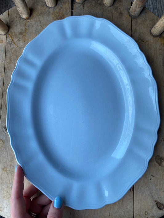 Uppläggningsfat i finaste ljusblå - Celeste Engelskt porslin