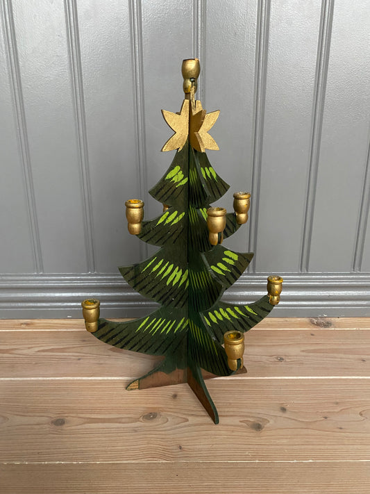 Träjulgran för julgransljus