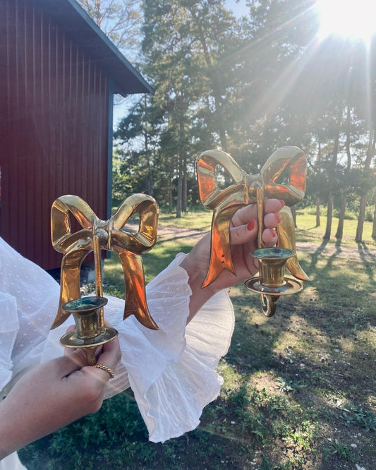 Väggljusstake mässing - rosett