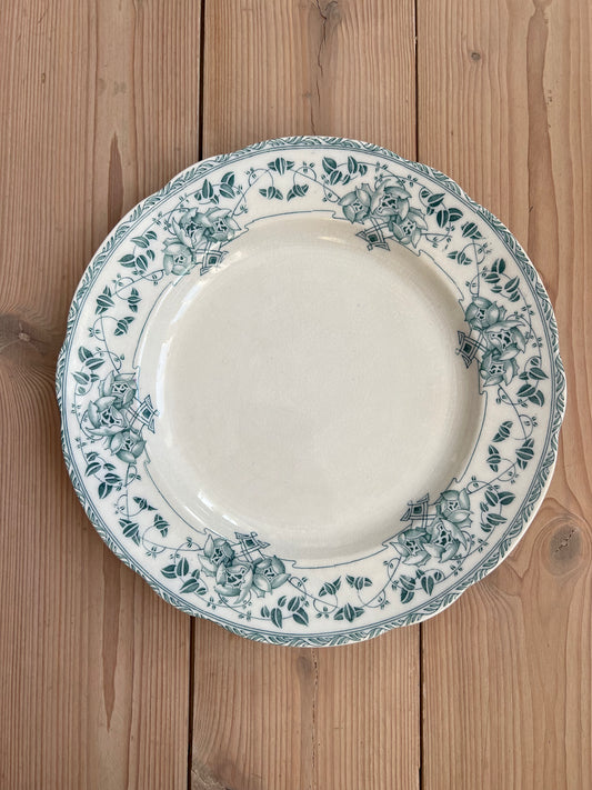 Tallrik i grönvitt - Amor Gustafsberg