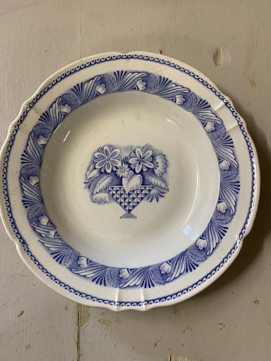 Blåvit djup tallrik - Gefle
