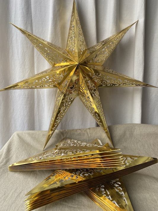 Adventsstjärnor ~ guld 2st