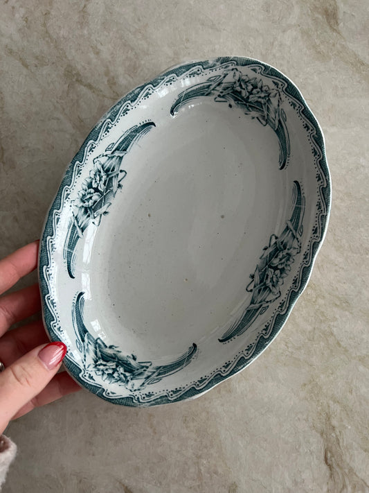 Uppläggningsfat i grönvitt - Gefle BRITTA