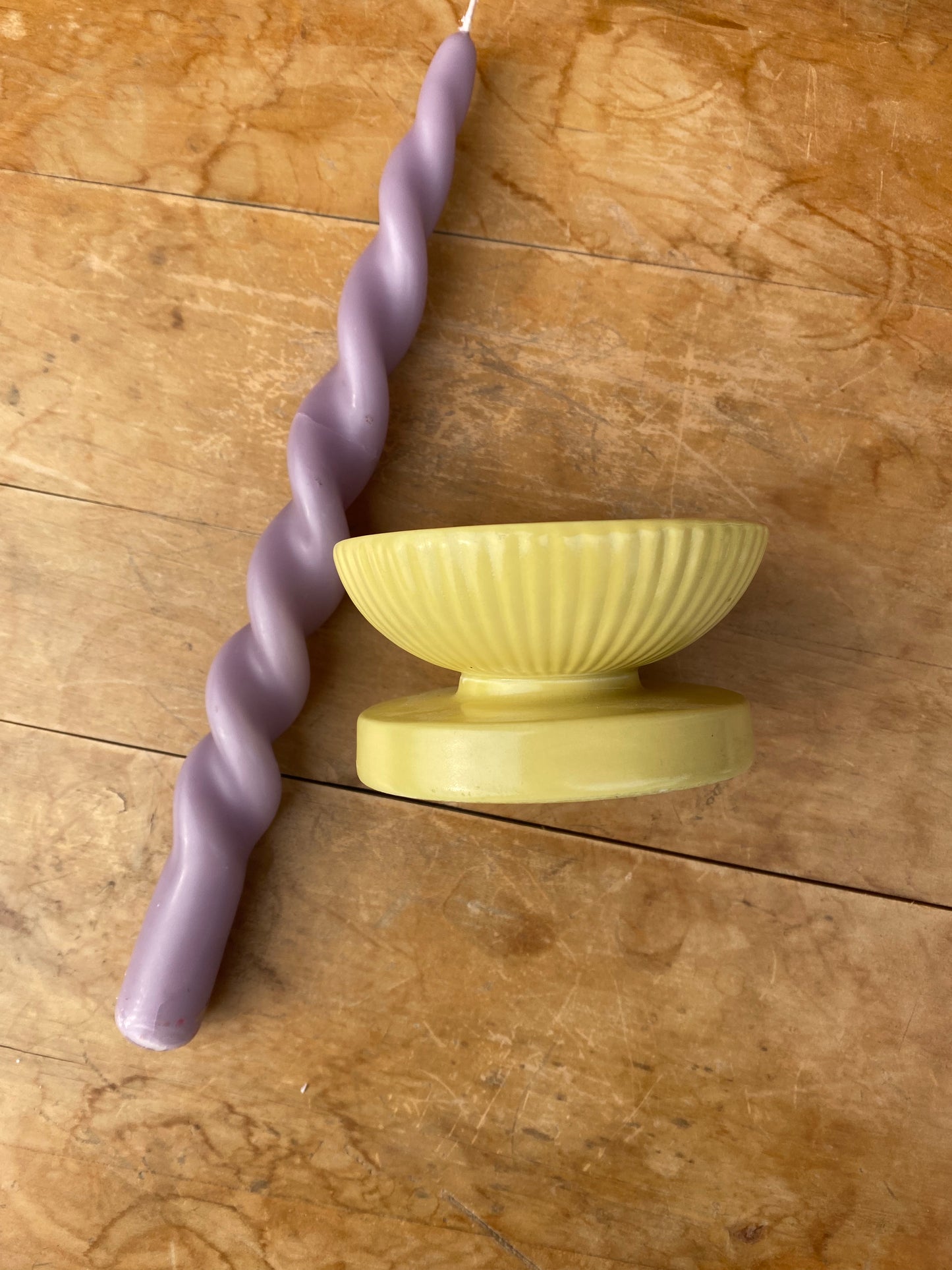 Cupcake ljusstake i gul keramik - GEFLE