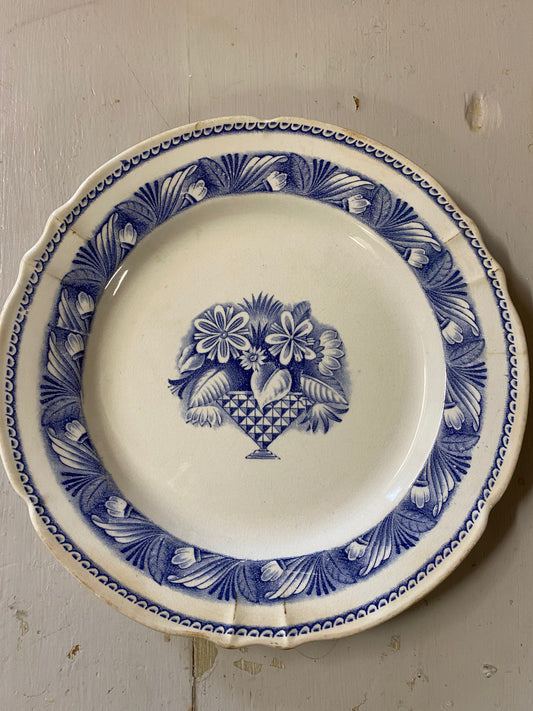 Blåvit tallrik - Gefle