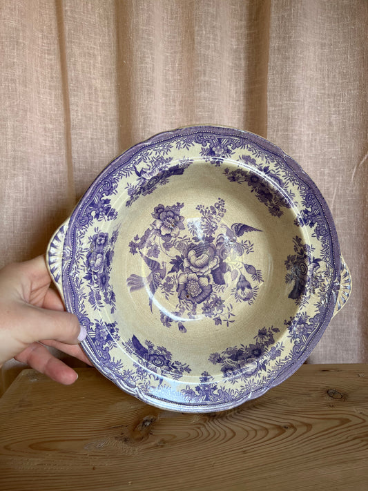 Stor skål lila fasan Gustafsberg