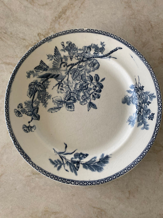 Vacker tallrik i blå/vitt - GUSTAFSBERG WEXIÖ