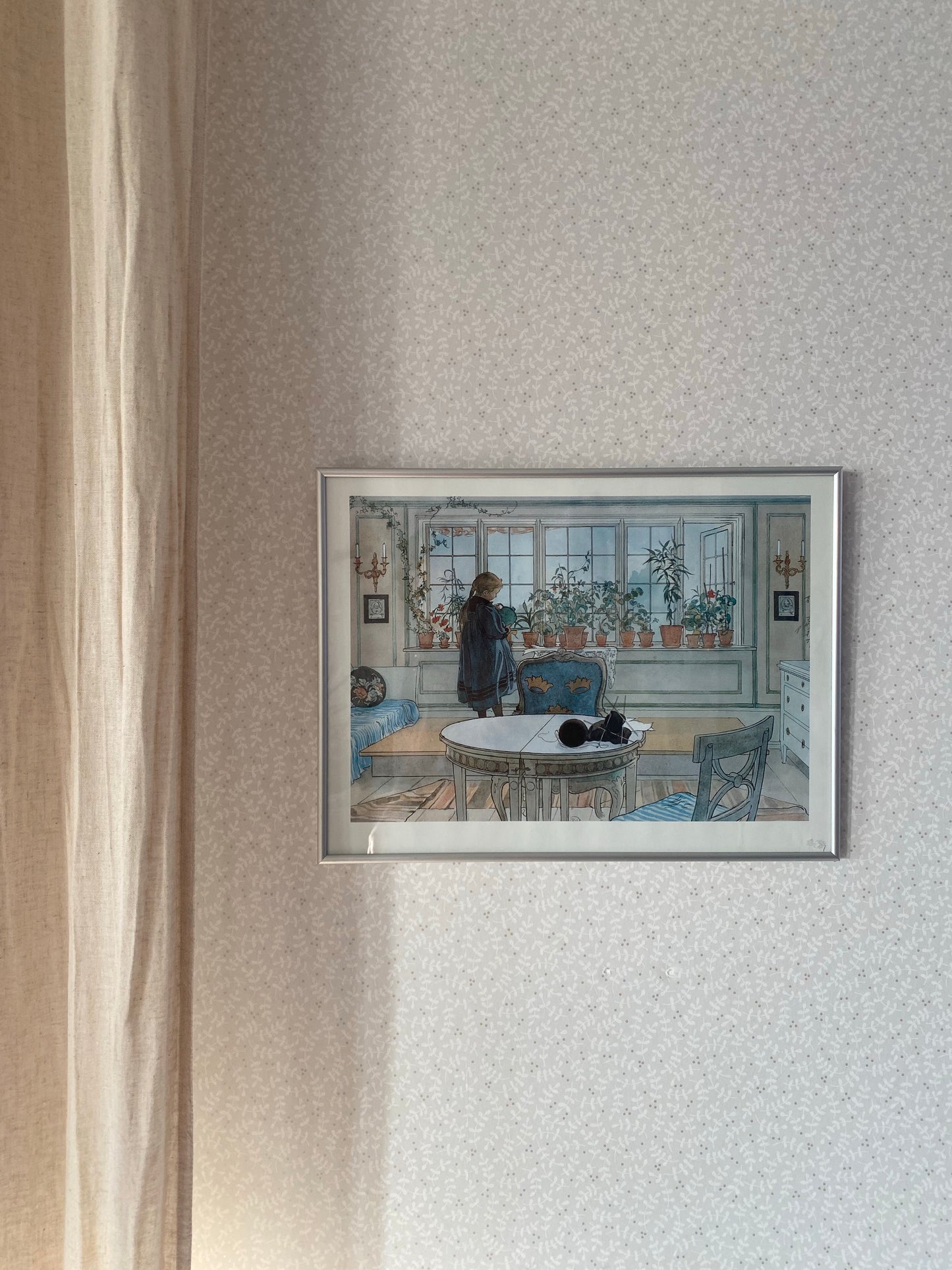Carl Larsson blomsterfönstret tavla med ram