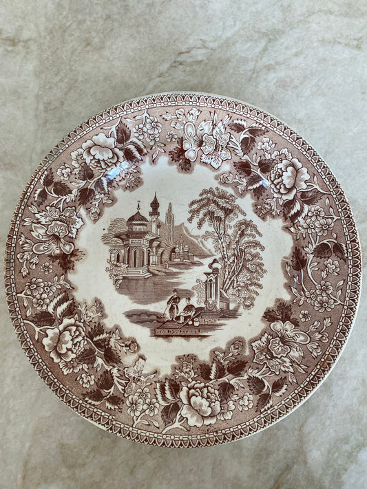 Brunvit tallrik - STONE Bosphorus