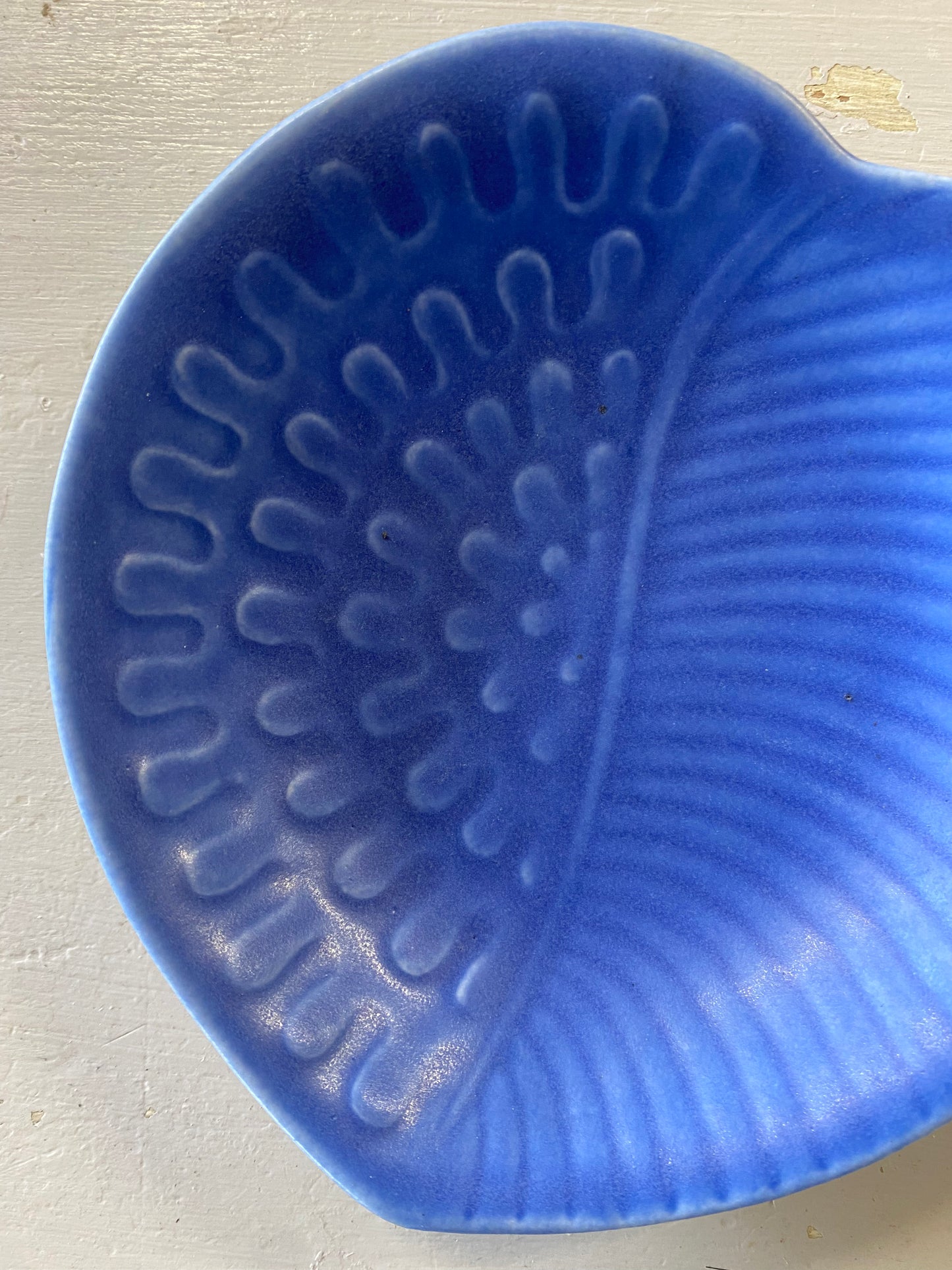 Rörstrand blått bladfat i keramik