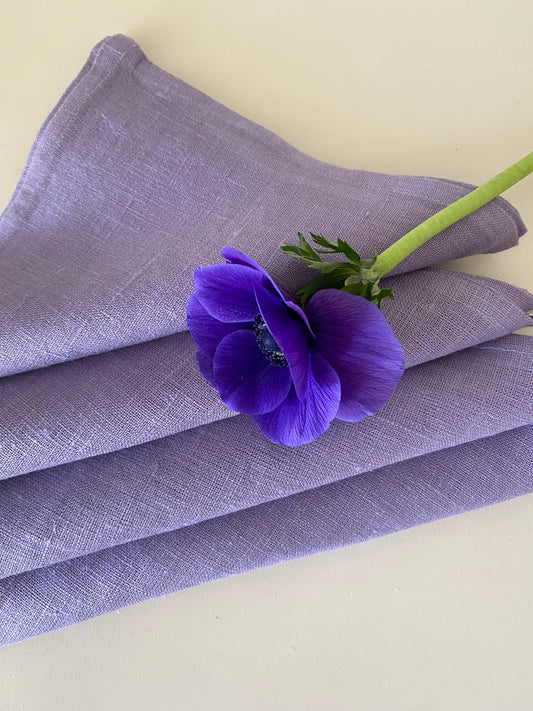 4st tygservetter i lila