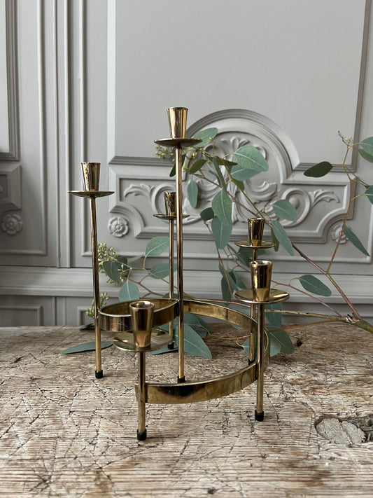 Spiralformad mässingsljusstake för julgransljus