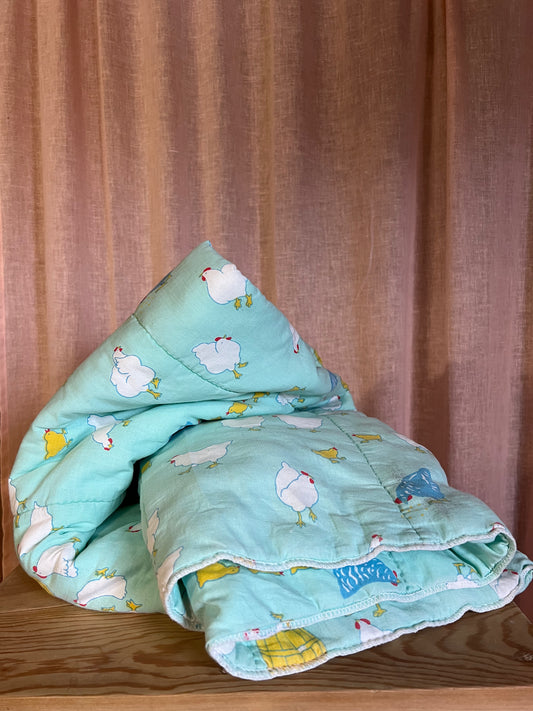 Barntäcke med hönor
